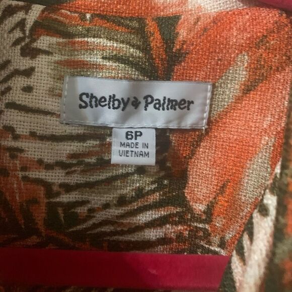Shelby & Palmer Multicolored Floral Print Belted Shirt-Dress Size 6P Brand new - Picture 2 of 10